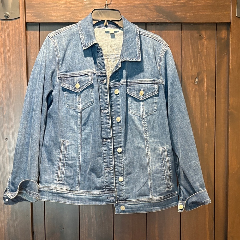 Chico's Blue Denim Jacket with Capris